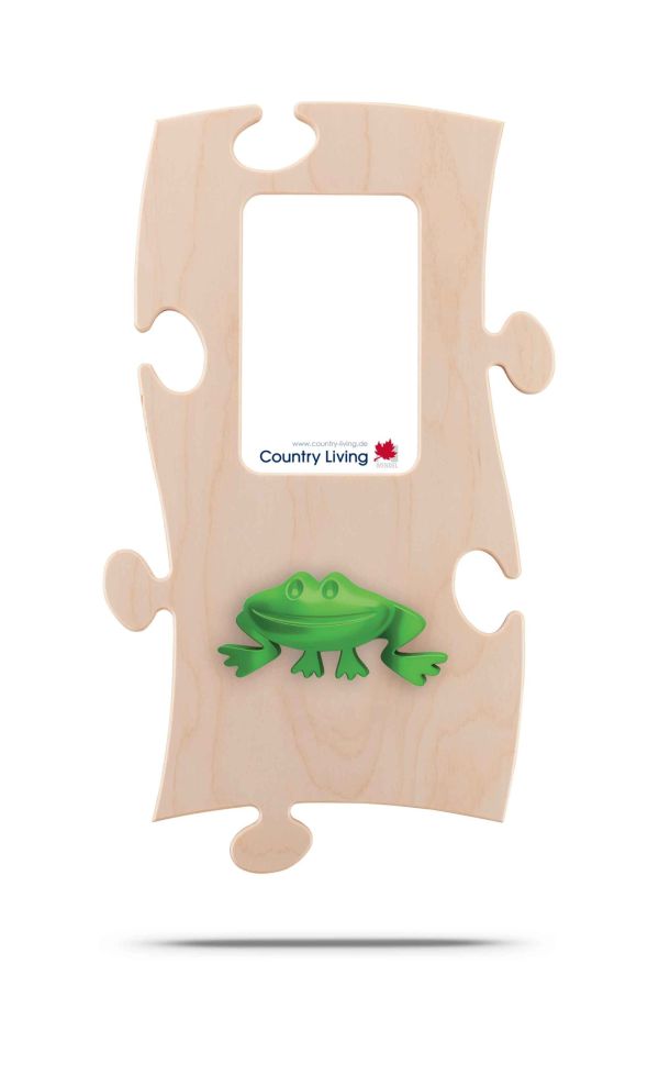 PUZZLES+ Garderobe „Freddy Frosch“ / Rahmen 10 x 15 cm
