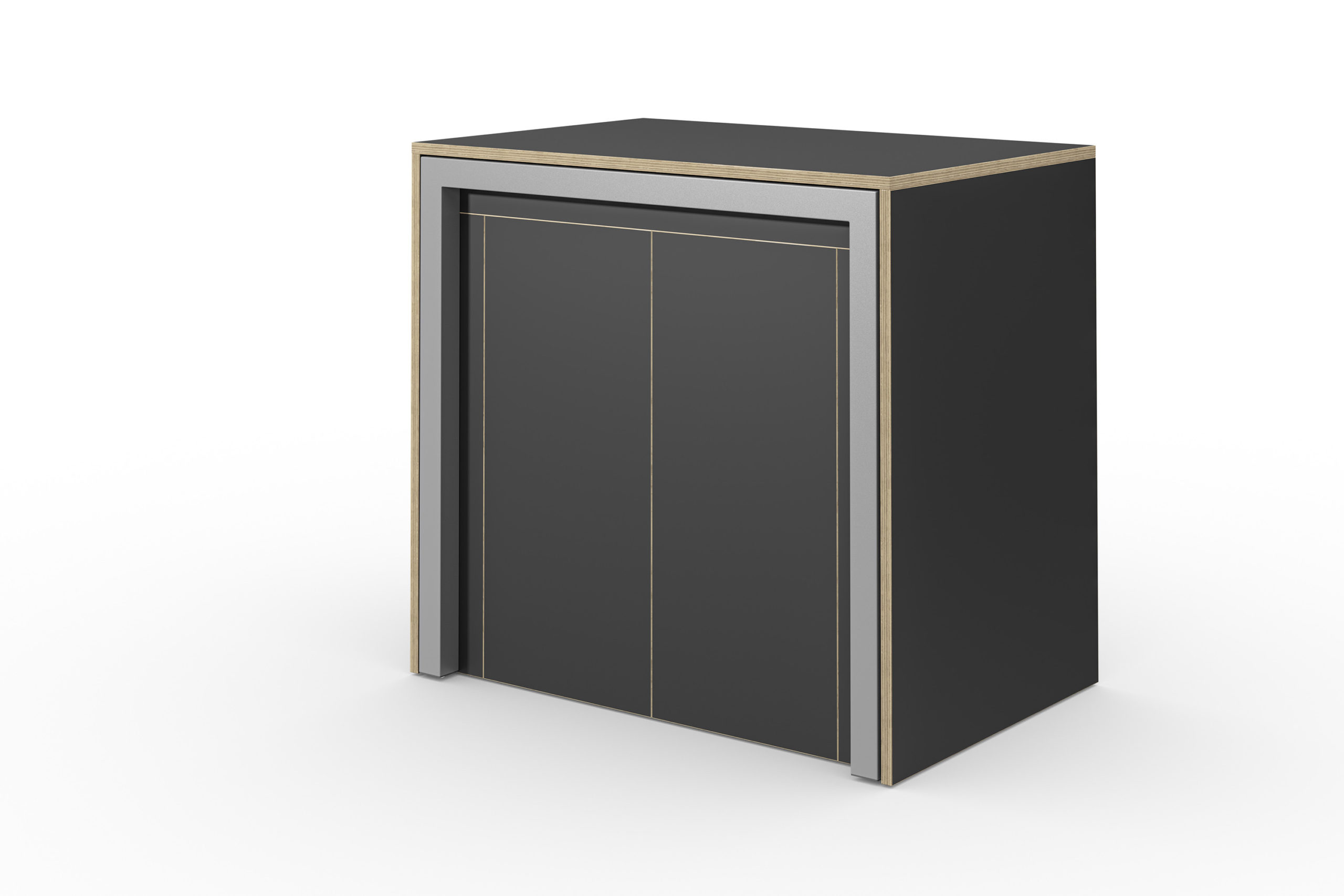 ALWINS Room and Boards Sideboard Tuer geschlossen Schwarz scaled