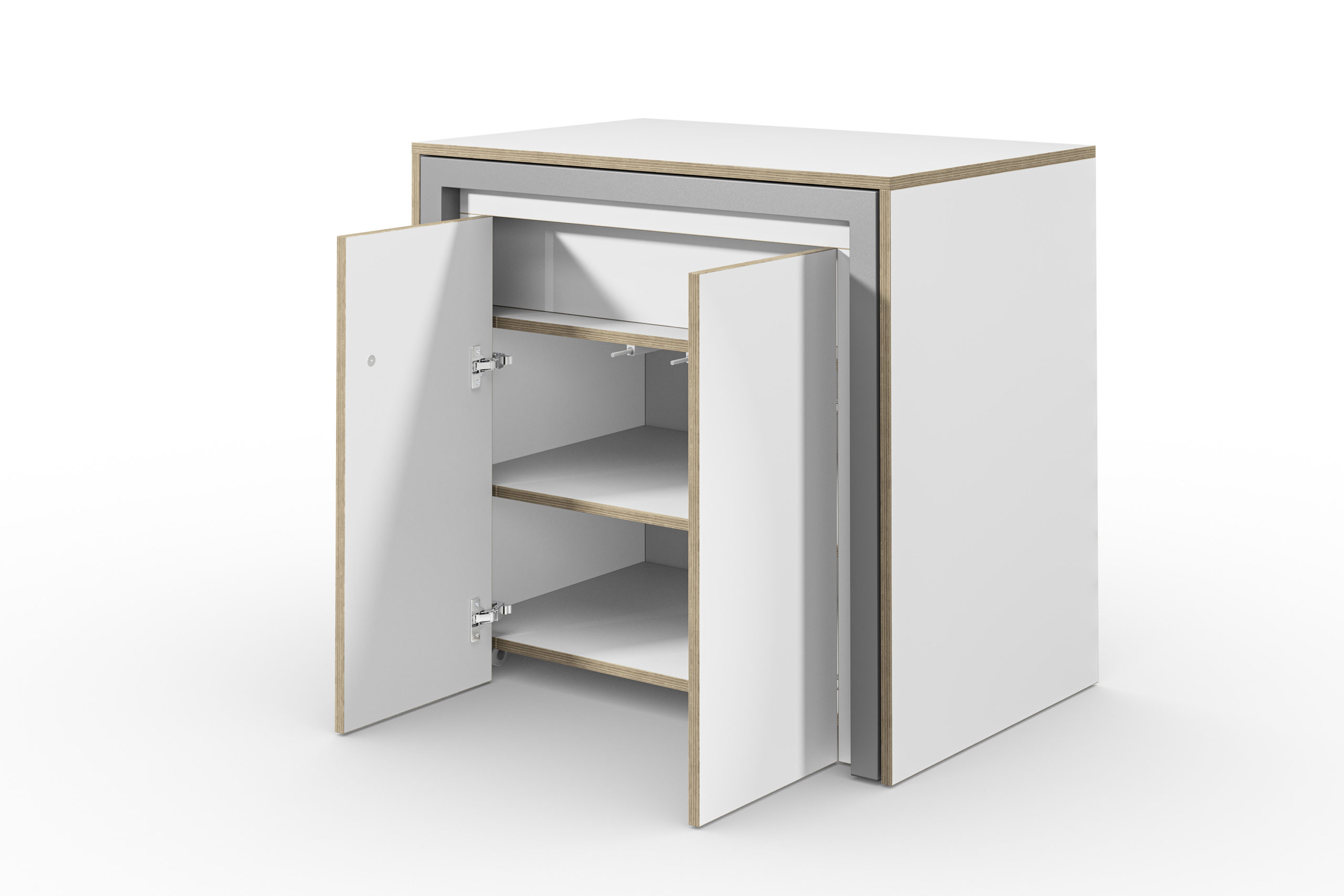 ALWINS Room and Boards Sideboard Tuer offen Weiss scaled