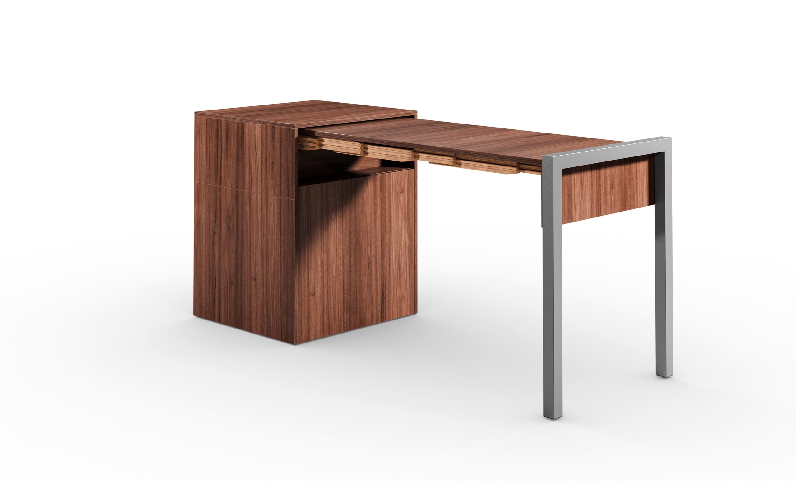 ALWINS SPACE BOX Tuer geschlossen Nussbaum rechts scaled