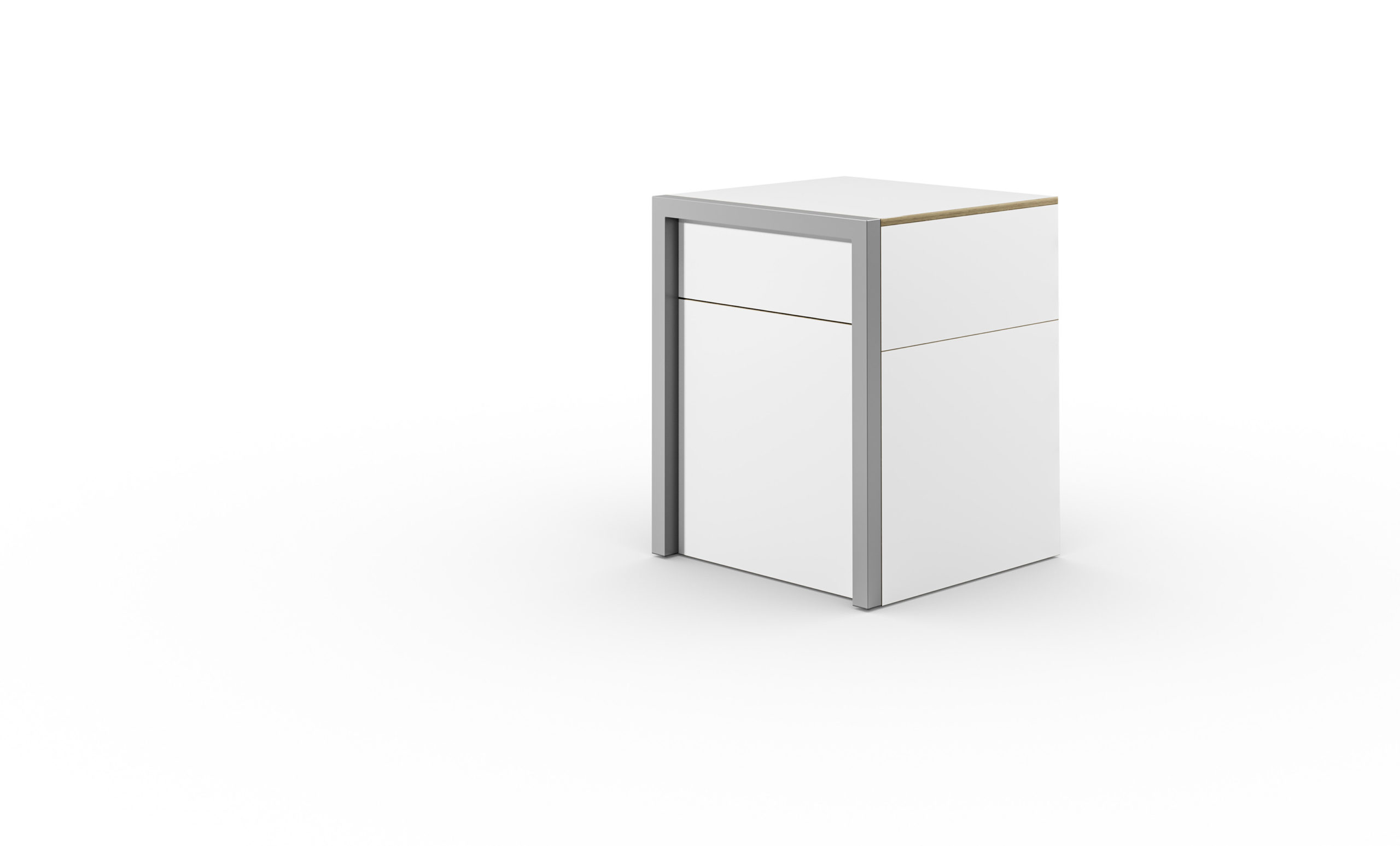 ALWIN SPACE BOX Tuer geschlossen weiss Buche Phase 0 scaled