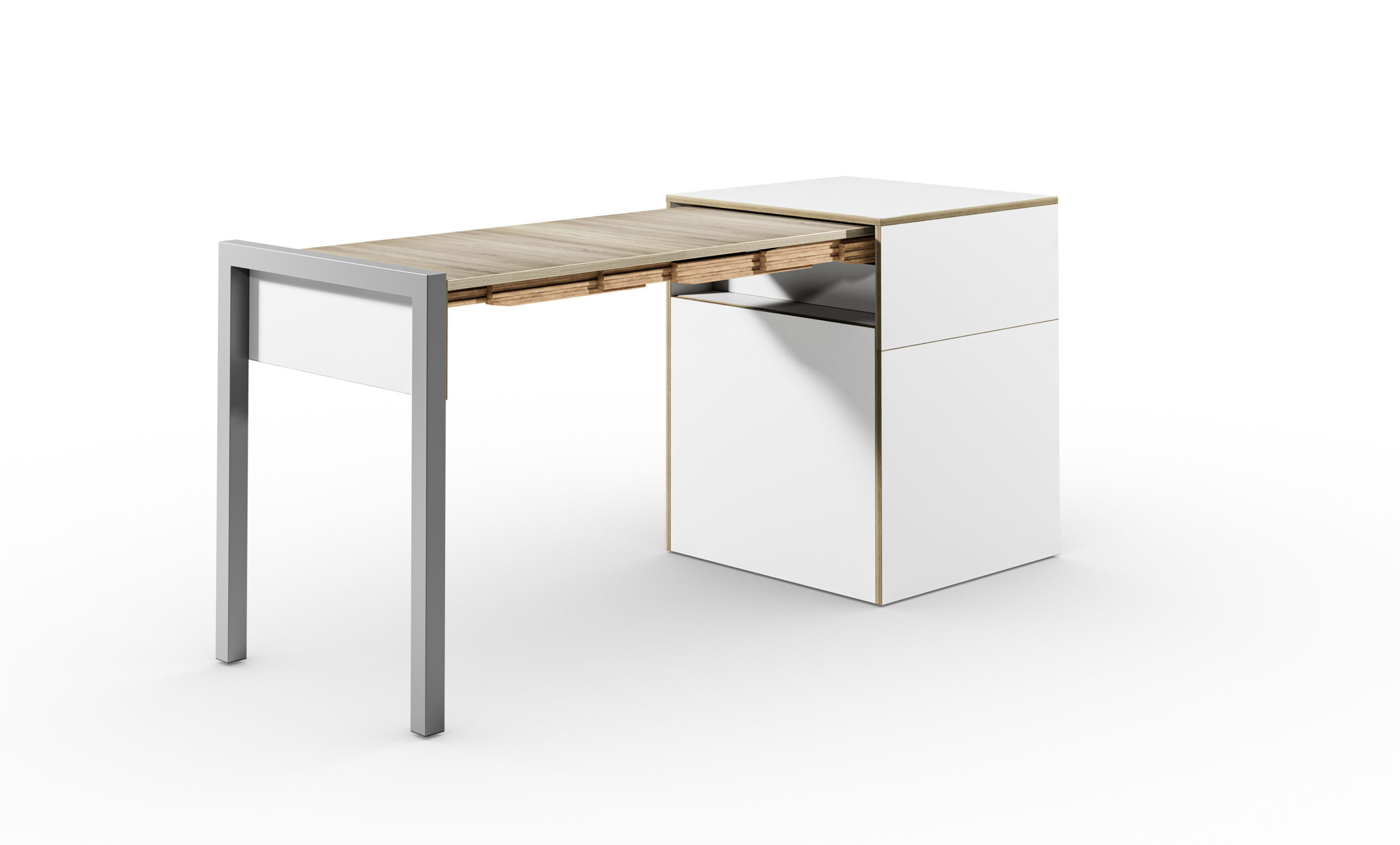 ALWIN SPACE BOX Tuer geschlossen weiss Eiche scaled