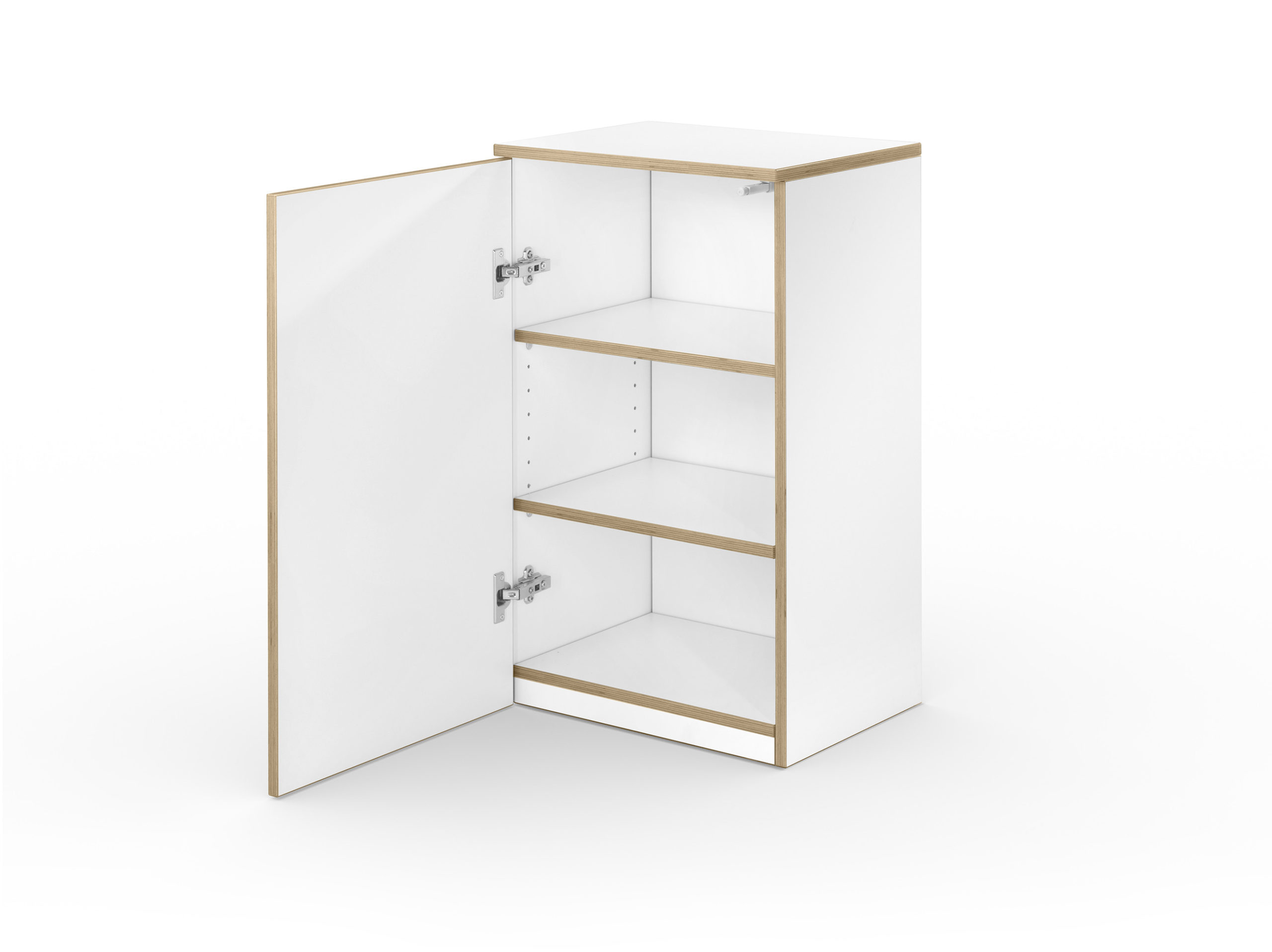 CL Cabinet Weiss Tuer Links offen scaled