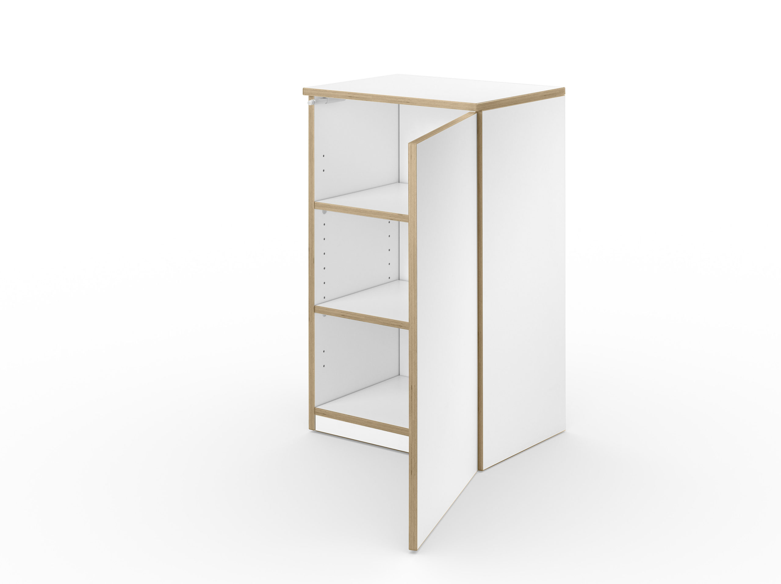 CL Cabinet Weiss Tuer Rechts offen scaled