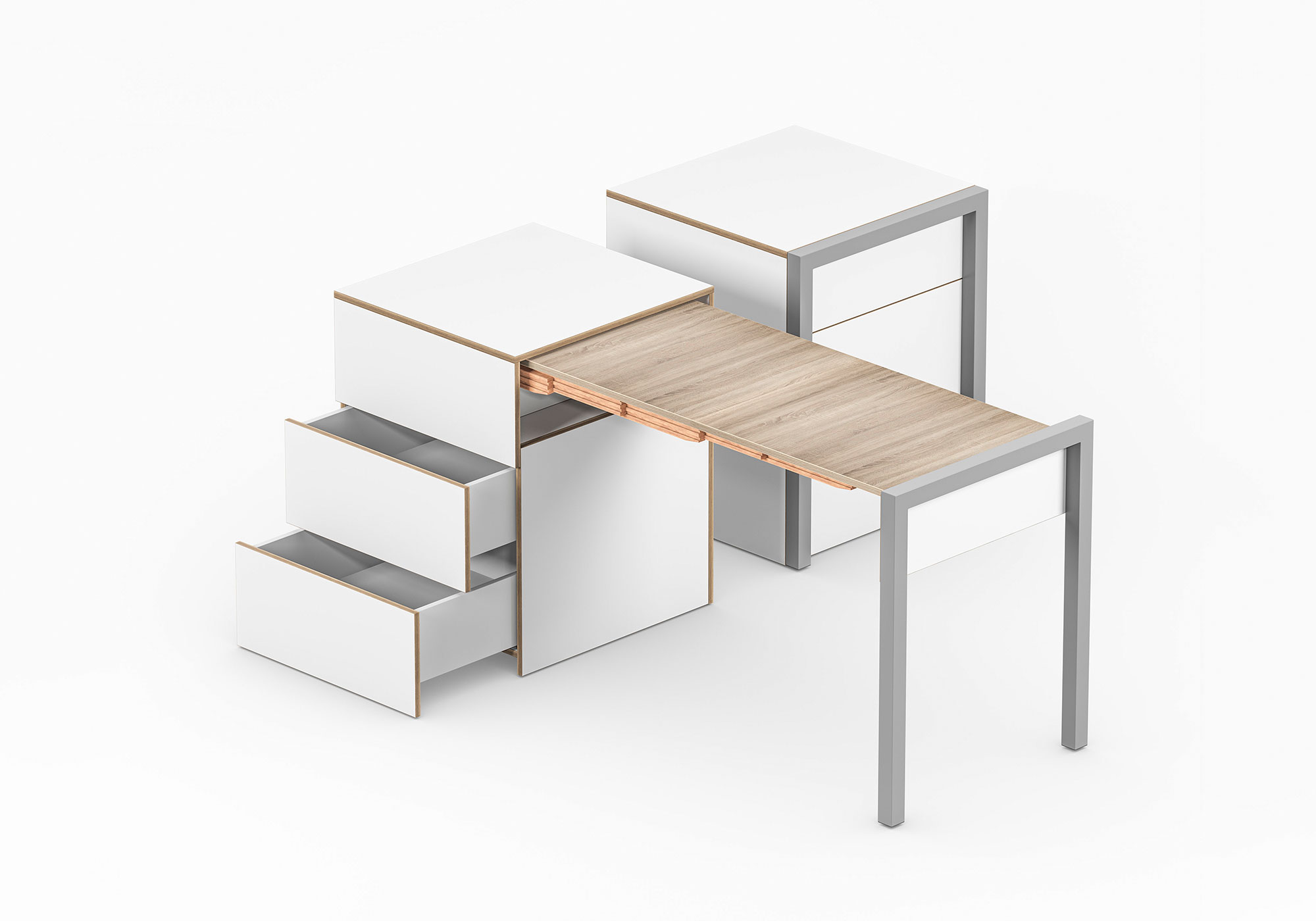 ALWIN_SPACE_BOX_Schubladen_2er_Gruppe_Weiss_slider ALWIN SPACE BOX Schubladen 2er Gruppe Weiss slider